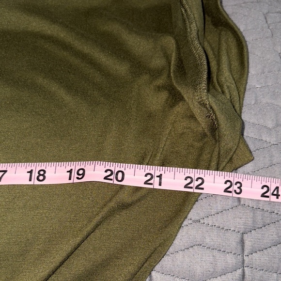 Chic Olive Maxi Dress with Belt - Picture 9 of 9